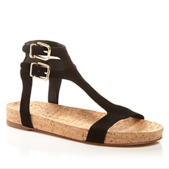 Anthropologie Genuine Suede Cork Flatform Sandals - Picture 4 of 7